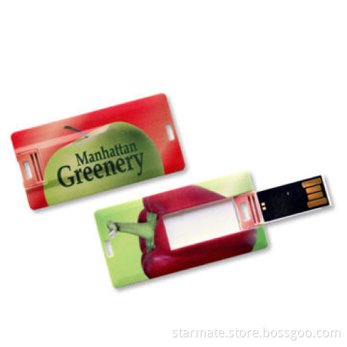 Mini Card-shaped USB Flash Drive with Up to 16GB Capacity, OEM Services are Provided